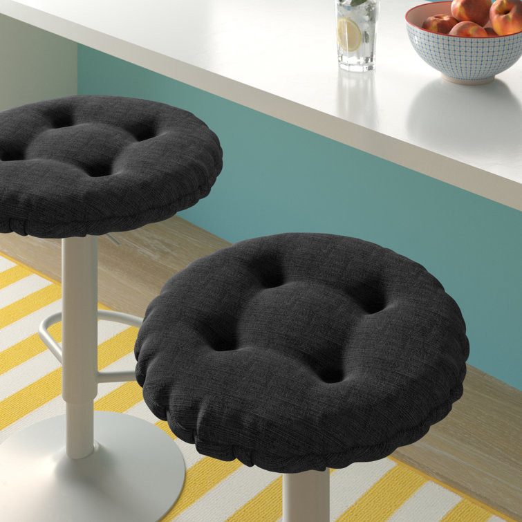 Non Slip Solid Barstool Seat Cushion 14 Inches Round